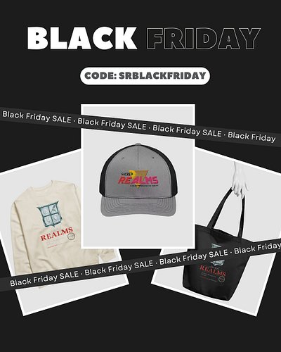 Gear up with your favorite Sacred Realms merch! Get 10% off orders of $75 or more with code SRBLACKFRIDAY or use the link: sa...