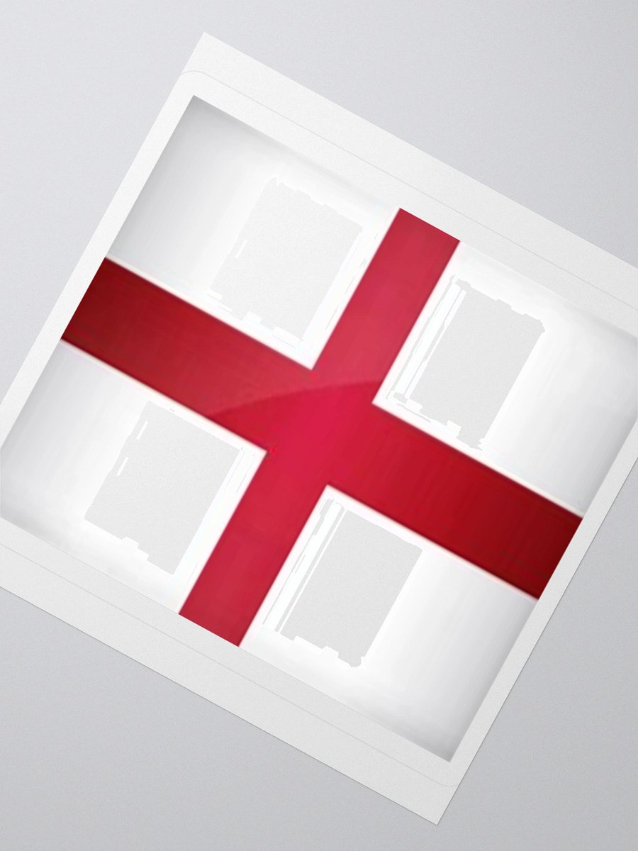 England Flag Sticker | St George’s Cross Design | Durable Vinyl | 3 Sizes product image (6)