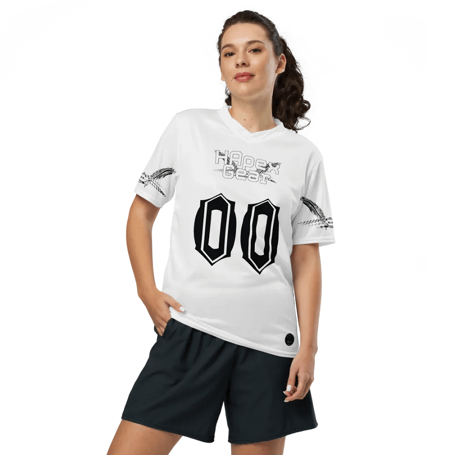 Capital Duranleau - White - Recycled Unisex Sports Jersey - White HApex Gear Black Logo product image (7)