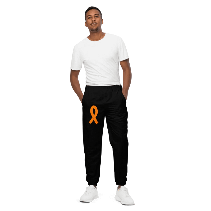 Unisex Track Pants - Black - Cancer Awareness Orange Ribbon product image (5)