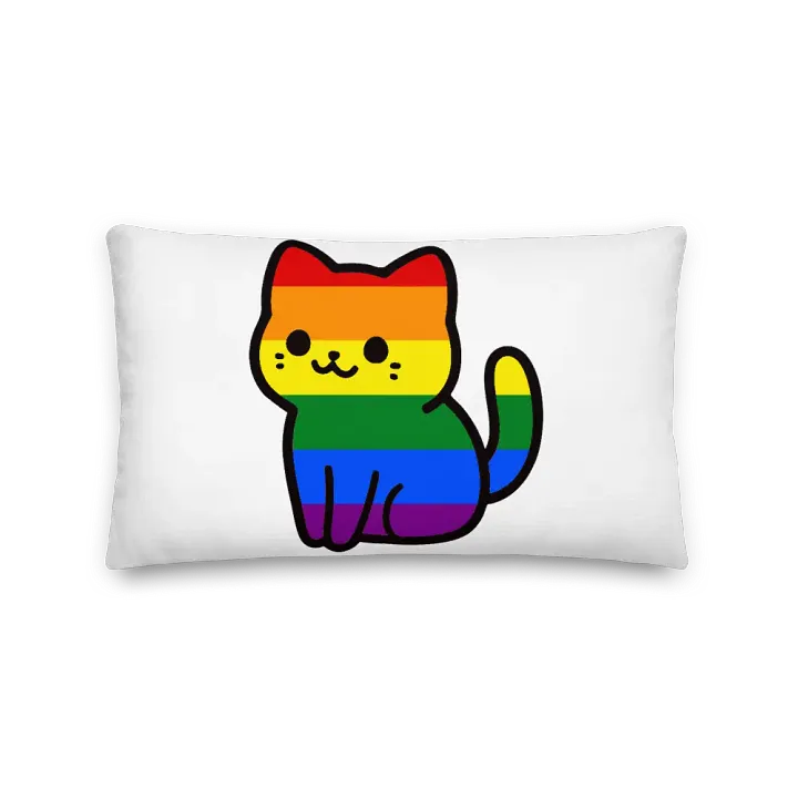 Rainbow Pride Kitty Pillow product image (2)