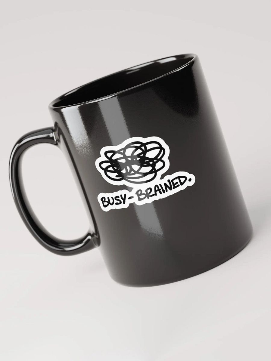 BUSY-BRAINED black glossy mug (bubble design) product image (4)