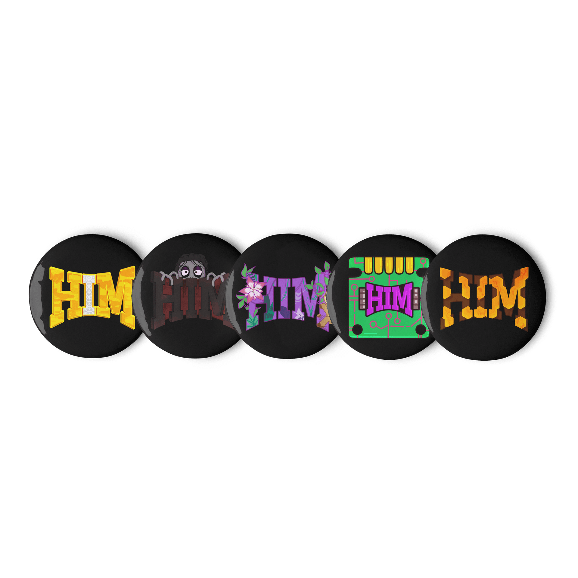 HIM Pin Buttons Set 2 product image (1)