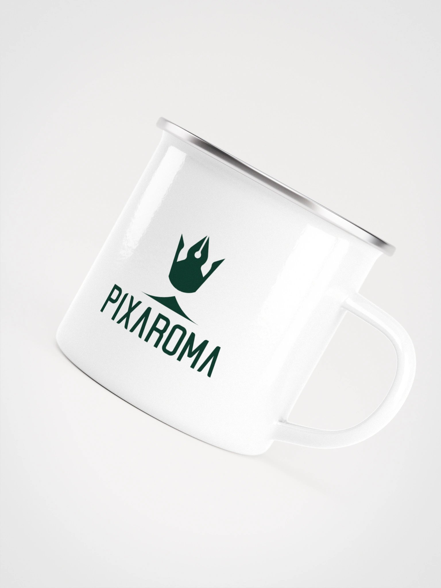 Pixaroma Green Logo Enamel Mug product image (5)