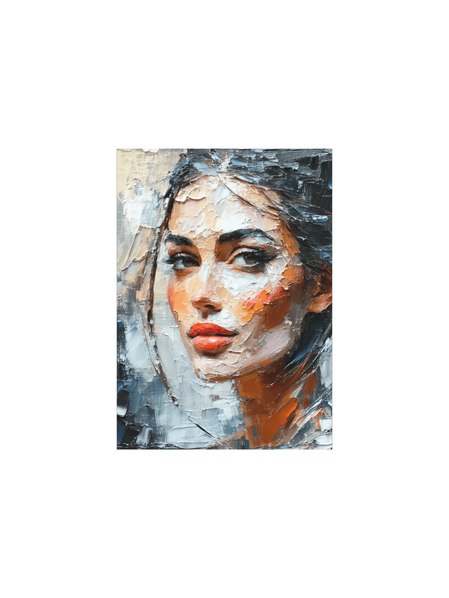 Vibrant Abstract Woman Art Print - Modern Portrait Painting product image (2)