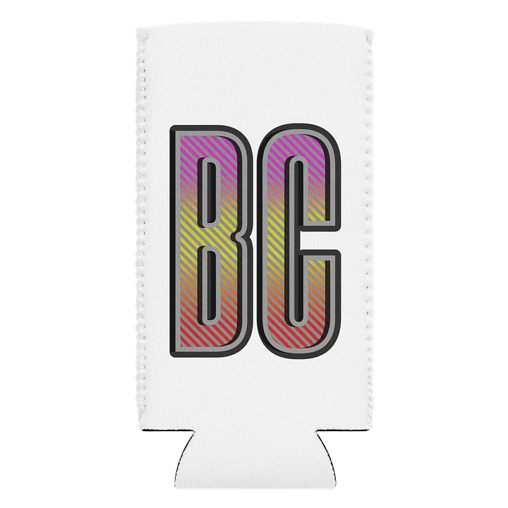 BC British Colombia Block Letters Vibrant Can Cooler product image (1)
