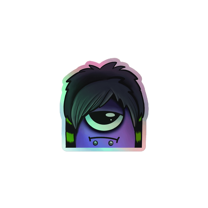 Emo Squid Emote- Holo Sticker product image (1)