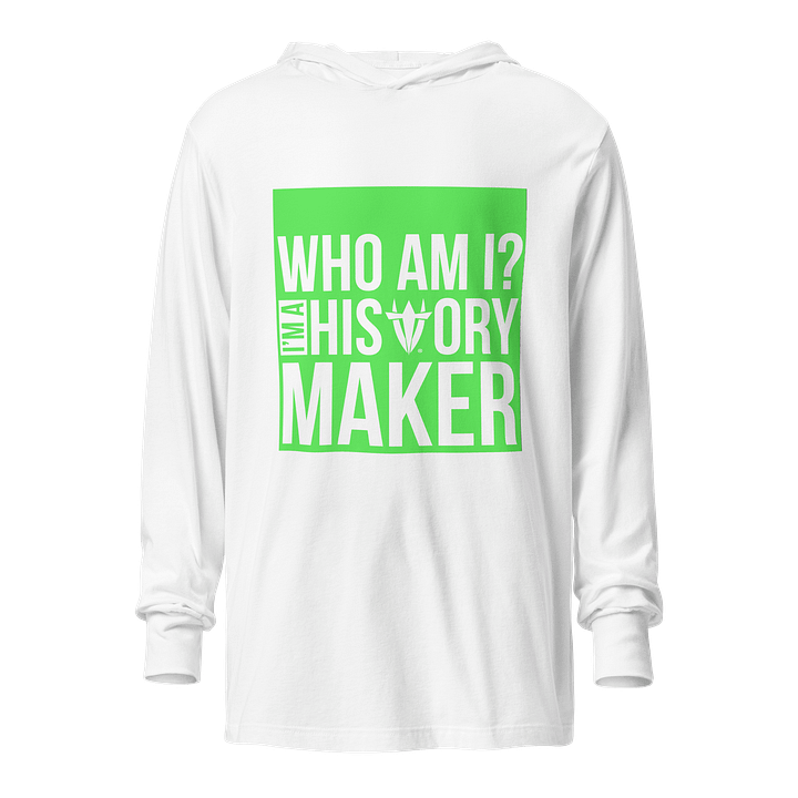 Who Am I Long Sleeve White Hooded Tee product image (1)