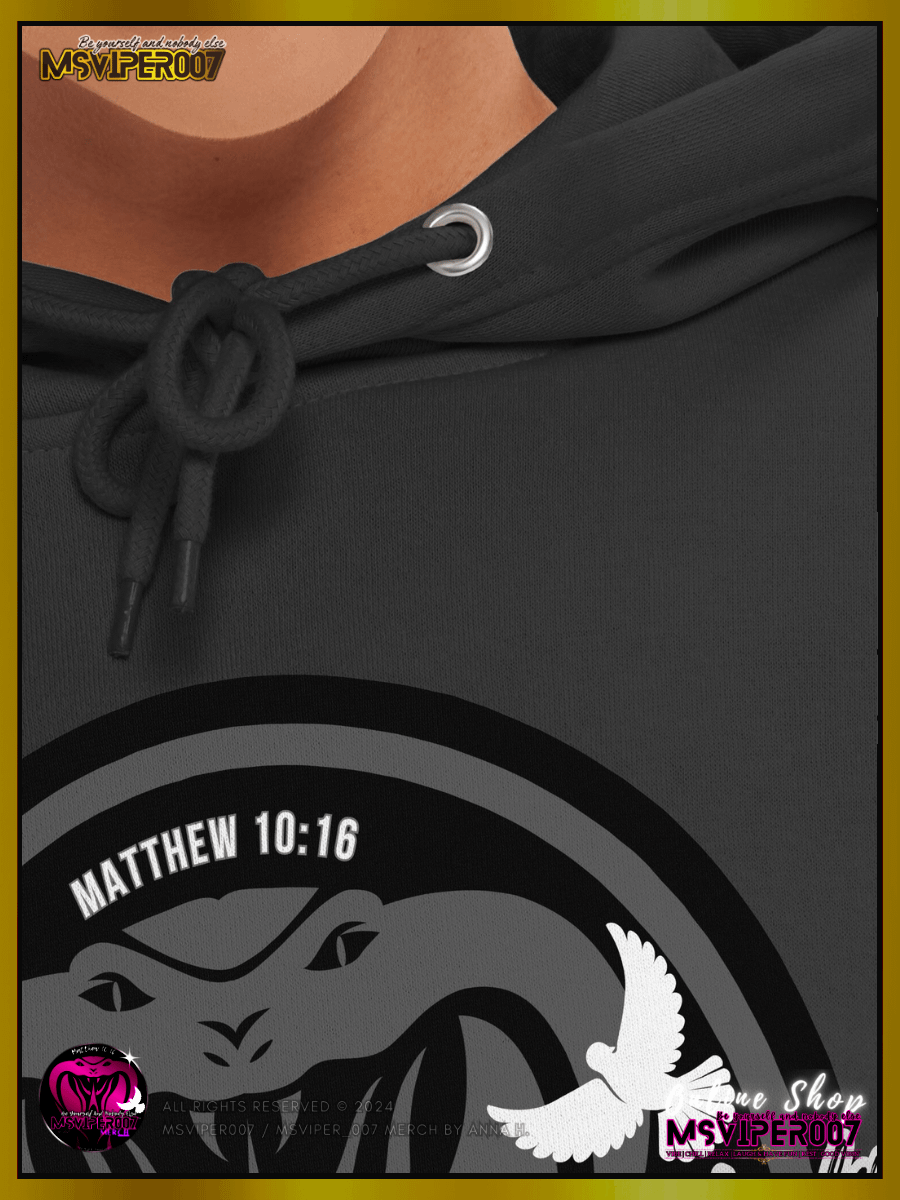 Hoodie - "MsViper_007™ Brand Classic" [grey/blk emblem] - Streetwear/Active Hoodie By Anna H. product image (7)