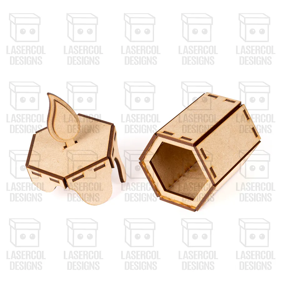 Christmas Candle Shaped Box (Three Sizes) - Laser Cut Files product image (10)