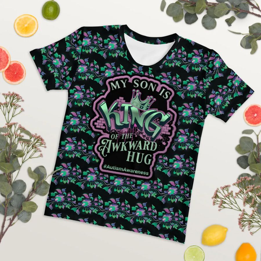 King of the Awkward Hug #Autism Awareness All Over Print T-shirt product image (8)