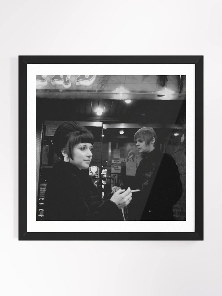 Framed Square Print Mod Couple - ON SALE product image (1)