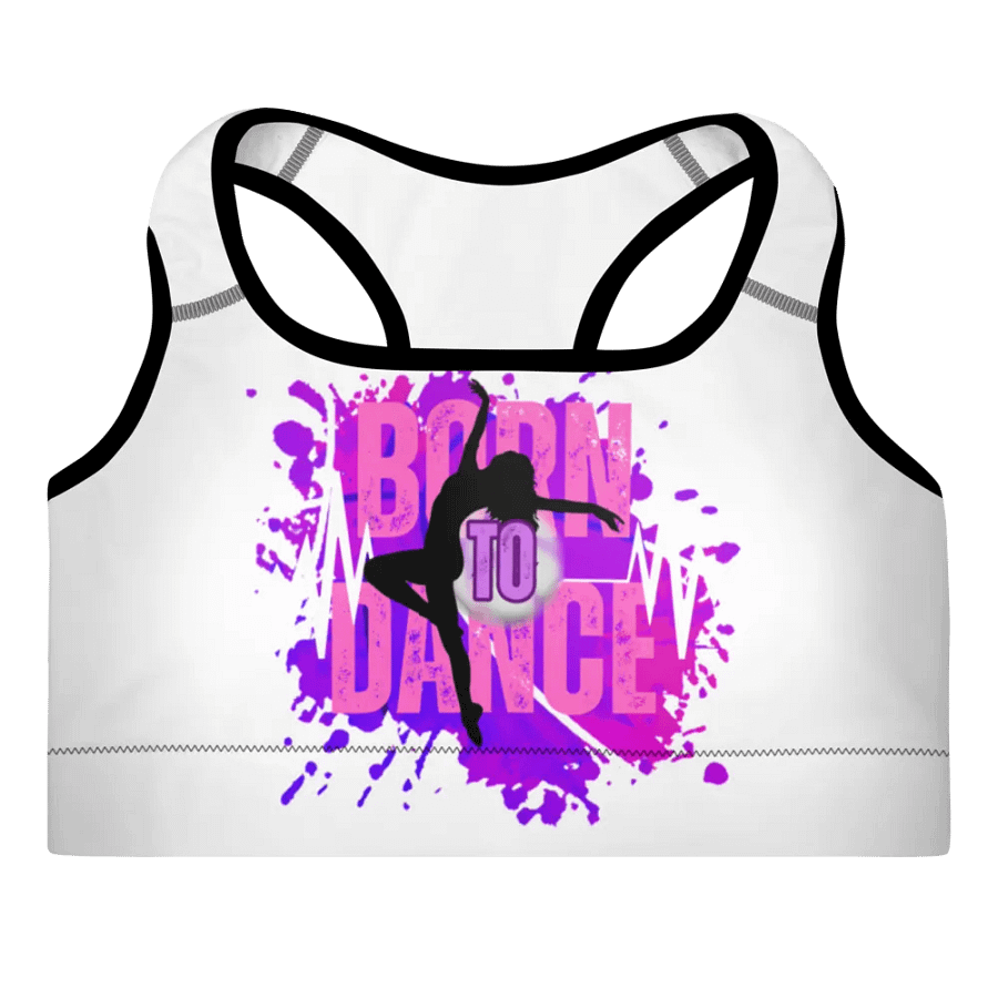 Born to Dance Her Silhouette Energetic Vibes Dance Padded Sports Bra product image (10)