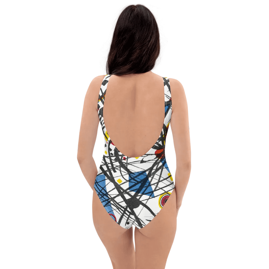 Abstract Lithographic Pattern Design one piece Swimsuit - V3 product image (1)