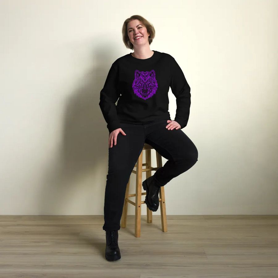 Magenta Wolf Symmetry Sweatshirt product image (6)
