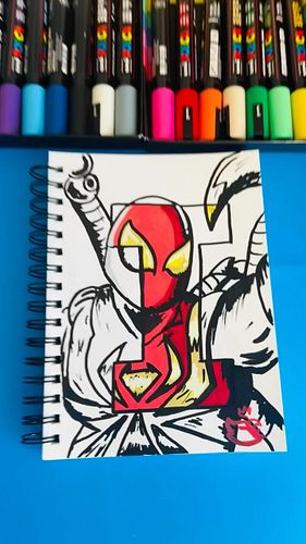 🤩 Drawing Iron Spider-Man For “I” Alphabet Challenge ?!! PART 9 #art #spiderman