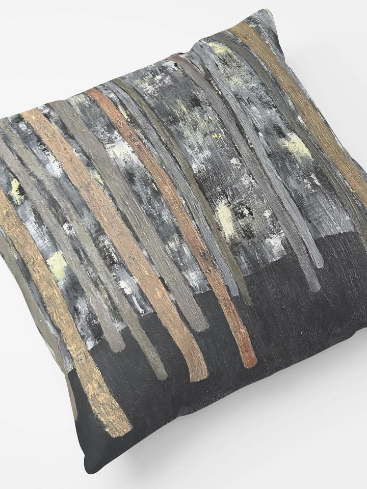 Square Black-Brown Trees Pillow product image (2)