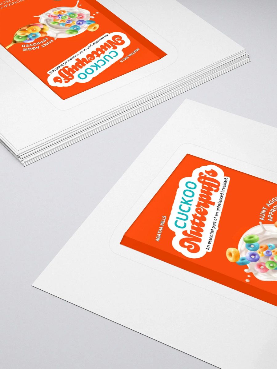 "Cuckoo Nutterpuffs" Kiss-Cut Sticker 3 Sizes Available product image (10)