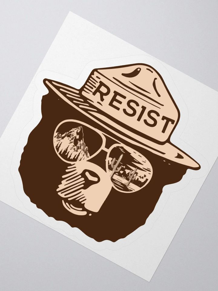 Smokey RESIST Mountain Forests Sticker 3 SIZES! Alt National Parks Kiss Cut Vinyl Decal product image (2)