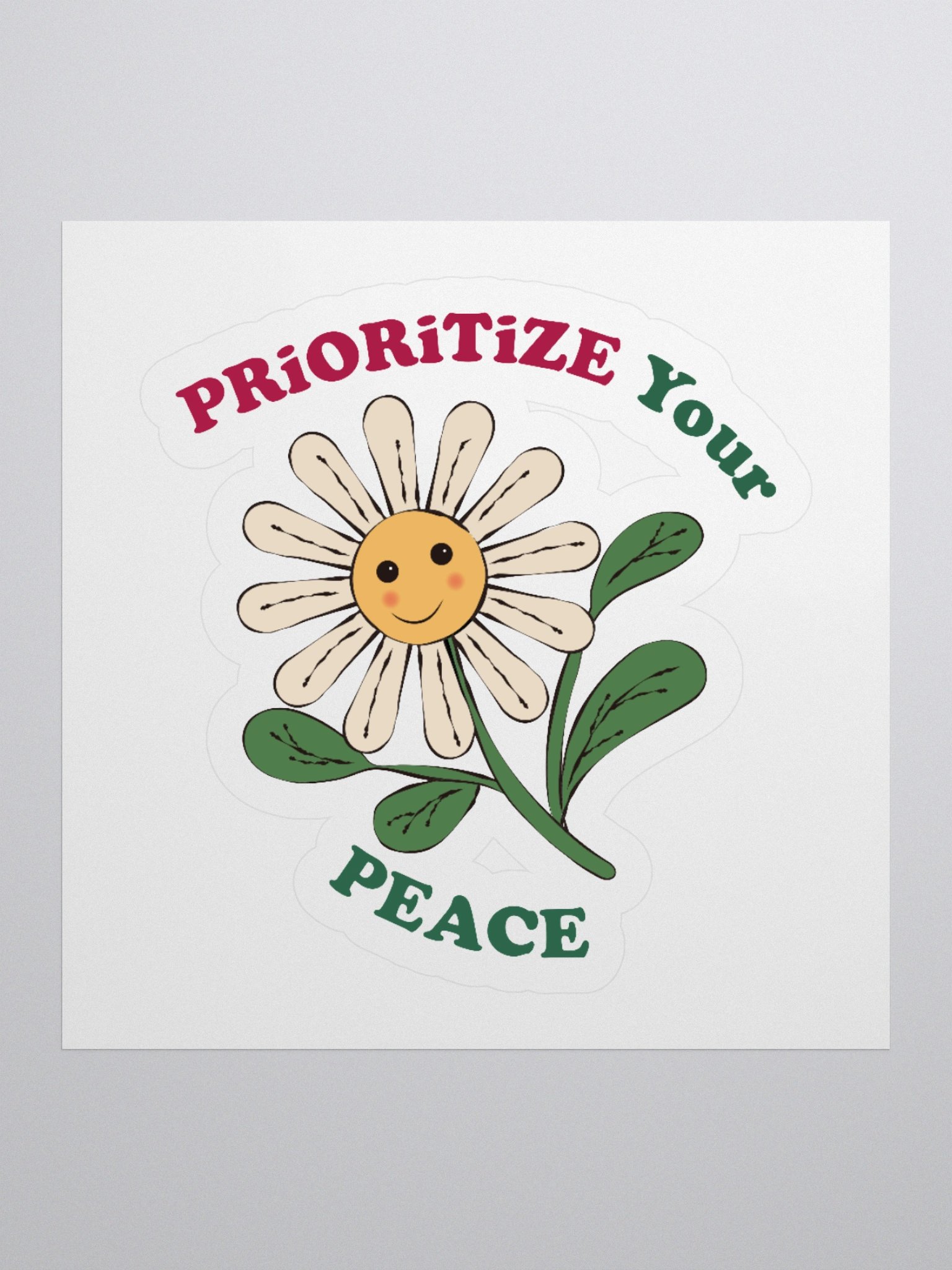 Prioritize Your Peace Kiss Cut Stickers product image (3)