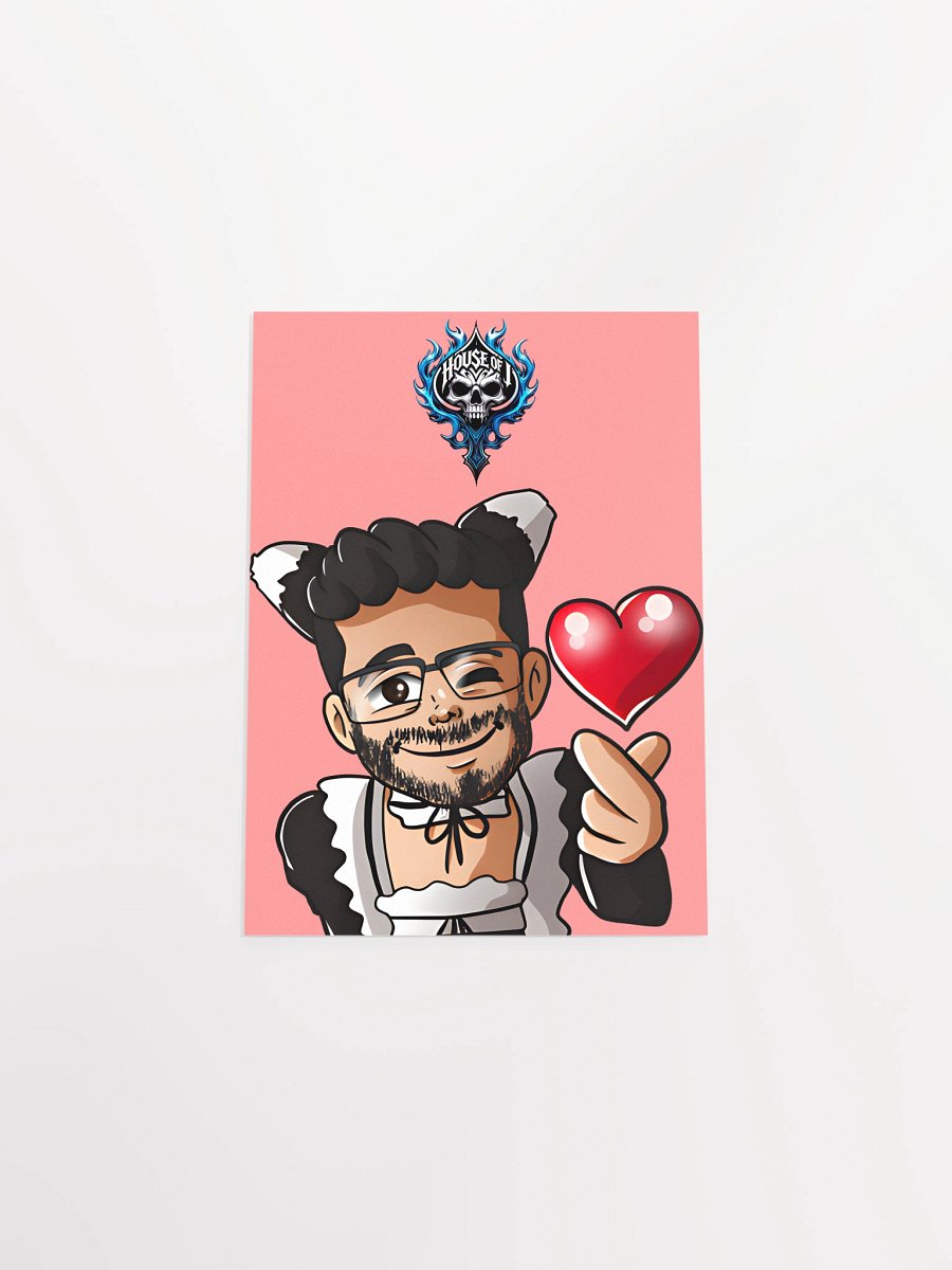 "Maid J " Heart Poster (Pink) product image (4)
