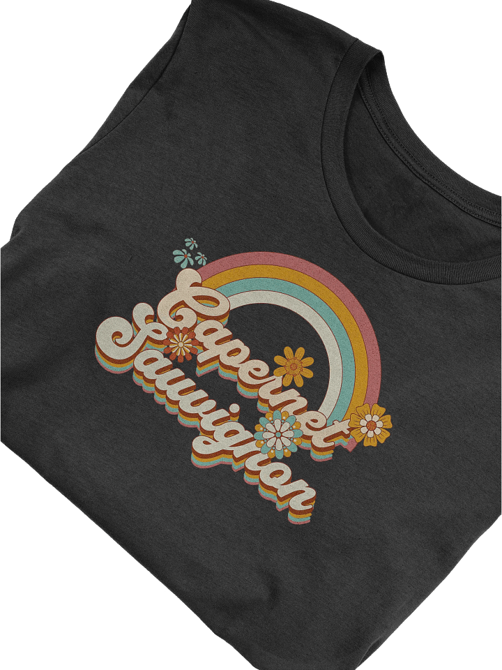 Groovy Cabernet Sauvignon T-Shirt - Retro Hippie Vibes for Wine Enthusiasts product image (1)