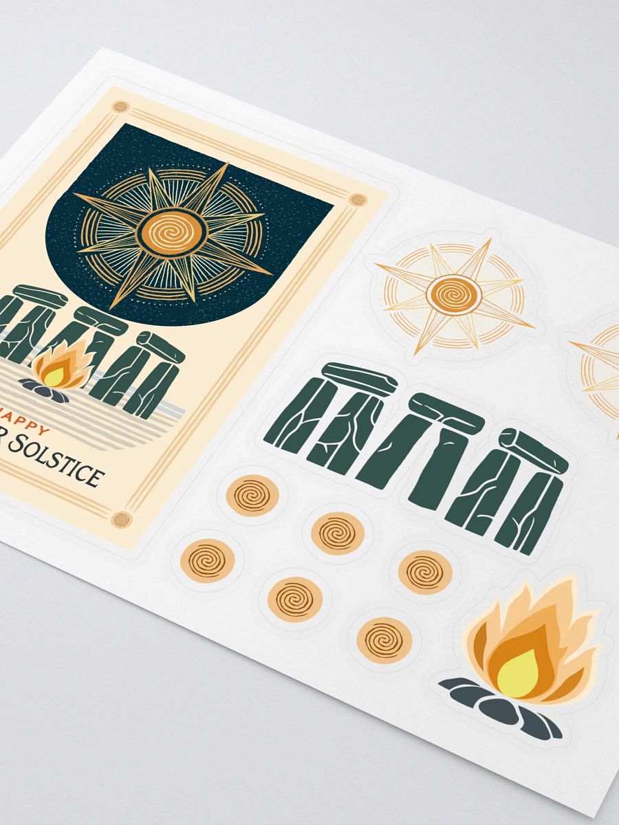 Wiccan Pagan Summer Solstice Sticker Sheet product image (2)