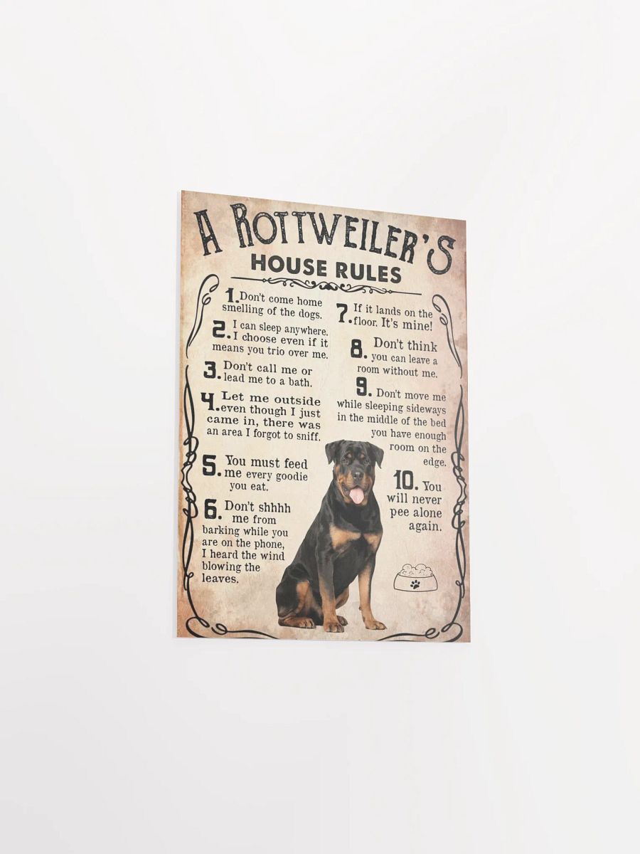 Rottweiler's House Rules Poster product image (10)