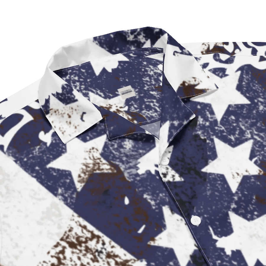 USA Flag Custom Design Button Down Shirt _ CoachShawStudio Streetwear _ Unisex Short Sleeve Shirt product image (10)