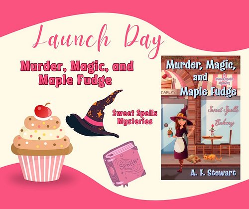 It's here! Launch day for Murder, Magic, and Maple Fudge. Witches, murder, and hidden secrets from the 1920s cause magical ma...