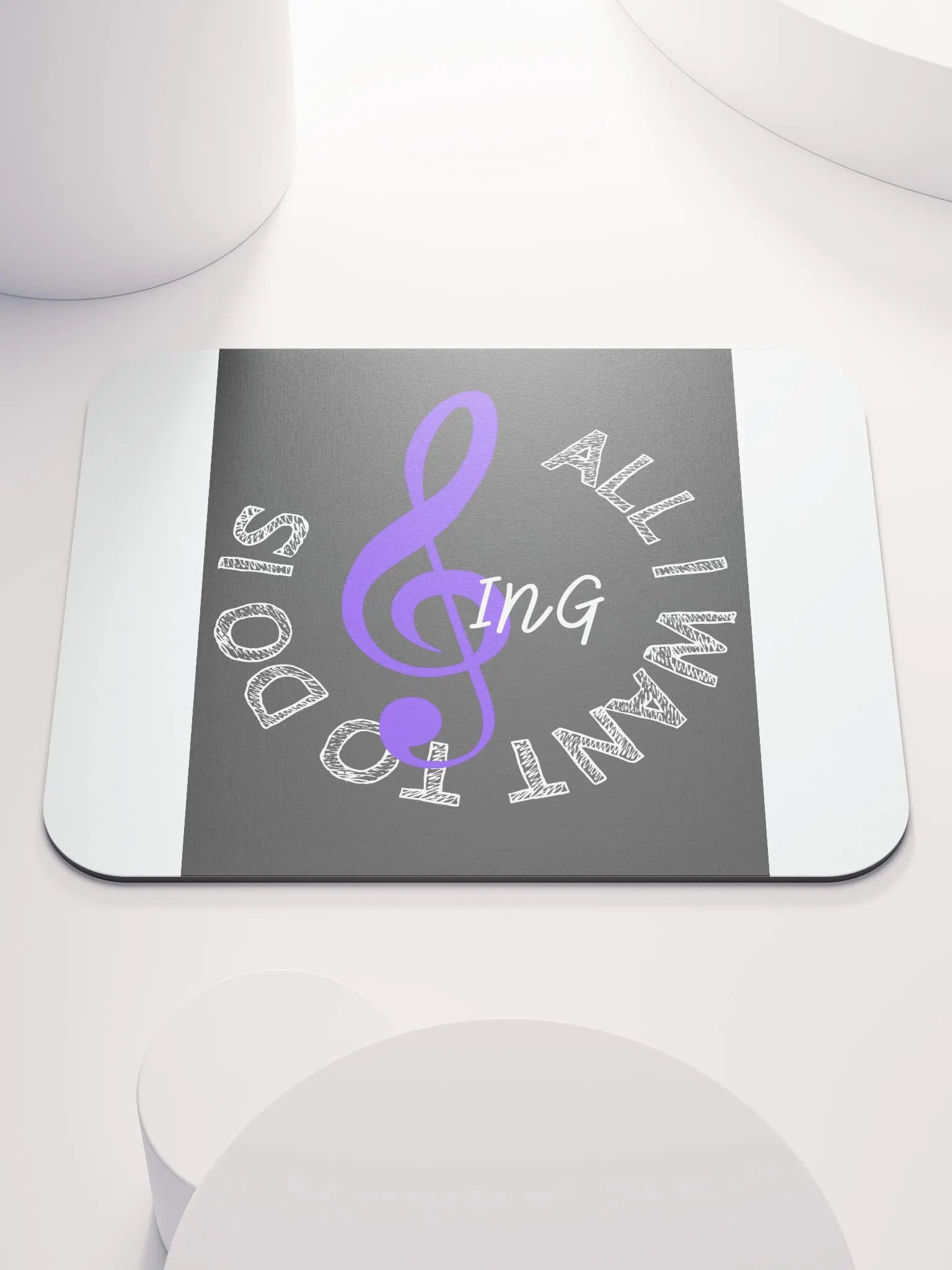 Melodic Muse Mouse Pad – Music-Themed Desk Accessory with Treble Clef Design product image (4)