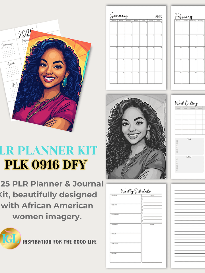 2025 PLR Planner & Journal Kit - PLK-0916 DFY product image (2)