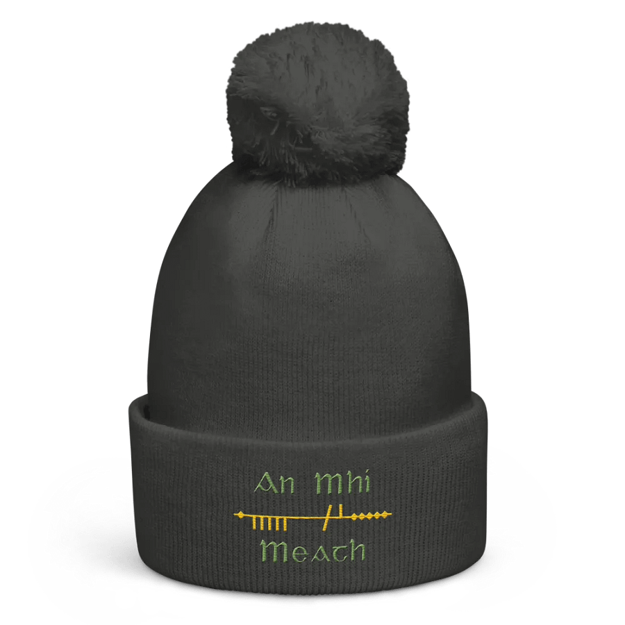 Meath/An MhÍ Scholastic style Ogham embroidered Pom-Pom Beanie product image (3)