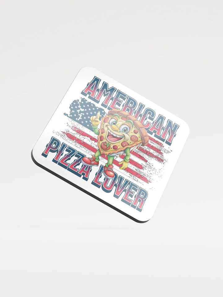 American Pizza Lover Patriotic Thumbs-Up Coaster product image (1)