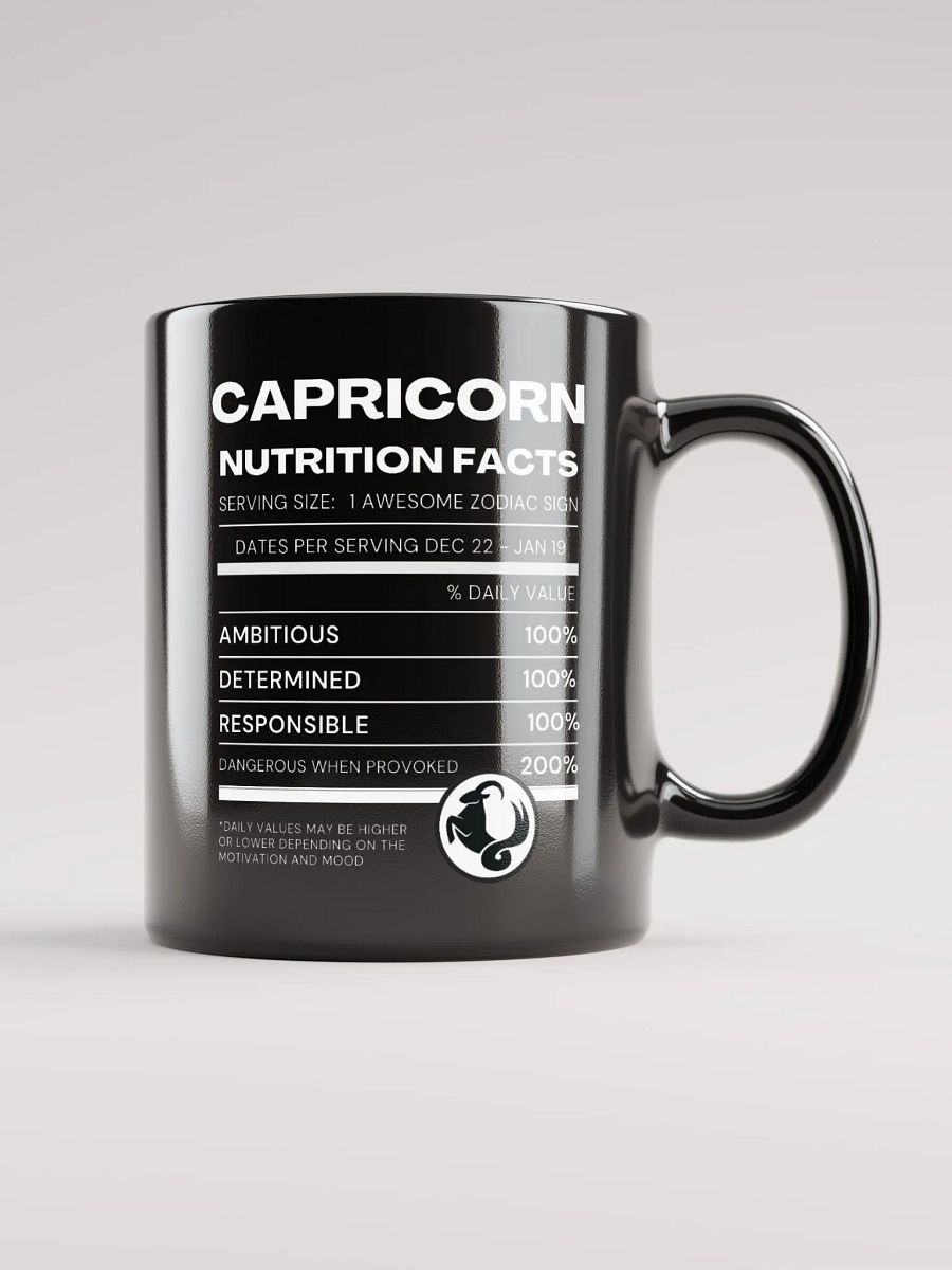 Capricorn Nutrition Facts Mug product image (6)