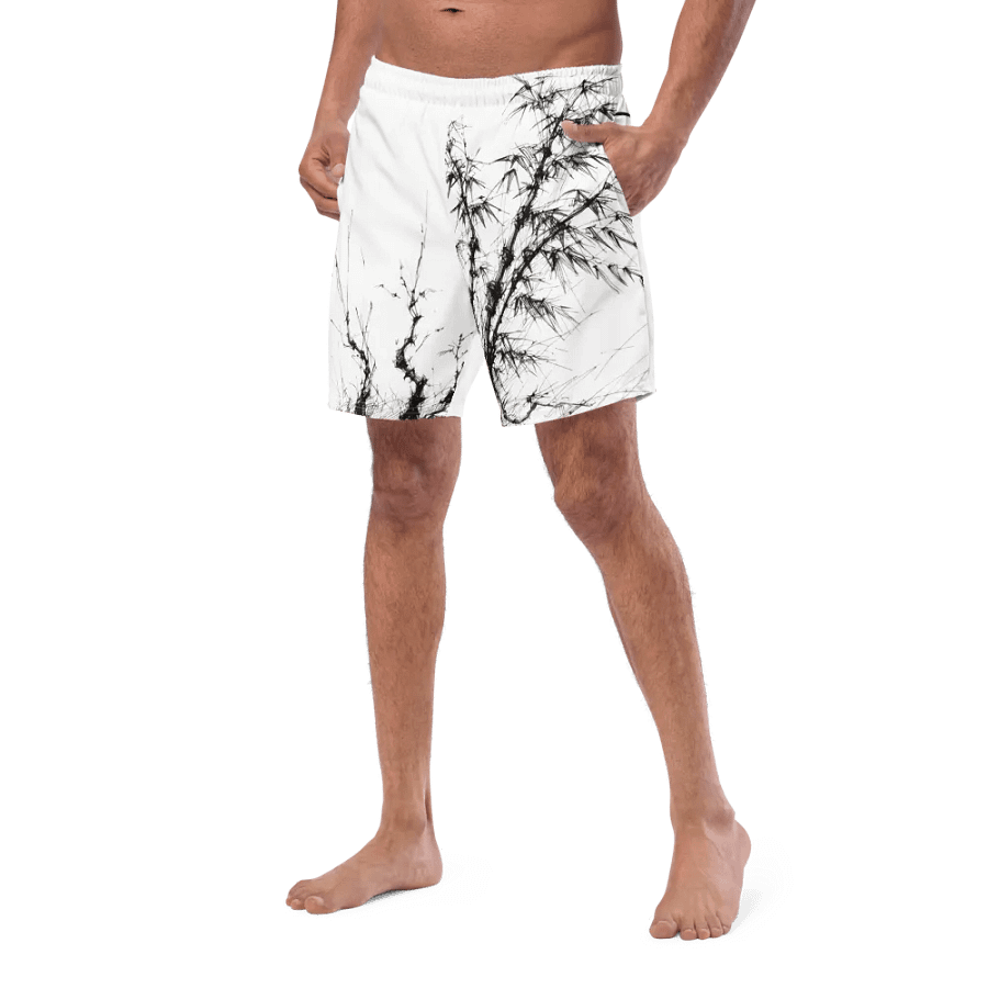 Bamboo Print Swim Trunks product image (7)