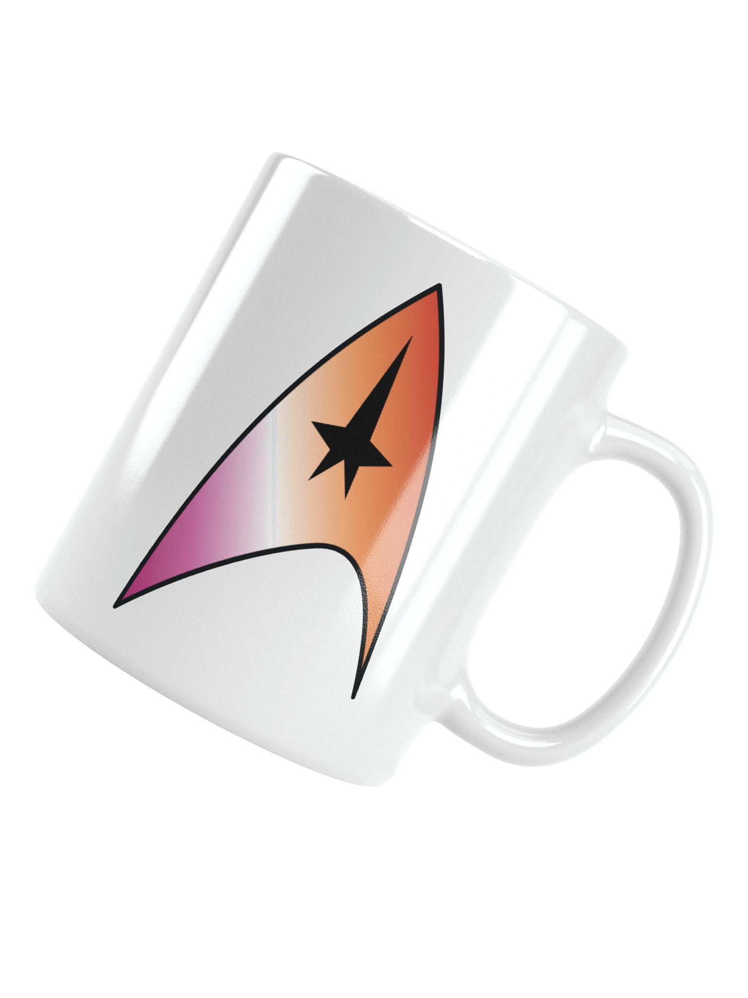 Lesbian Pride Gradient Starfleet Mug product image (4)