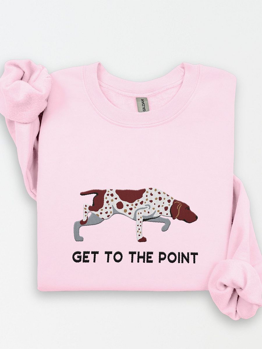 Get to the Point Sweatshirt (Embroidered) of a German Shorthaired Pointer(2) product image (1)
