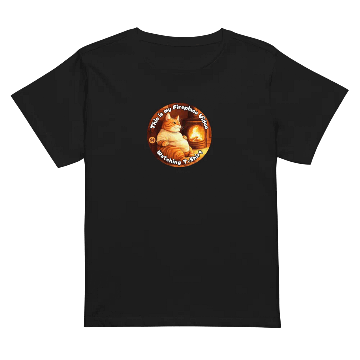 Cozy Cat - This is my Fireplace Video Watching T-Shirt | High Waisted Tee product image (1)