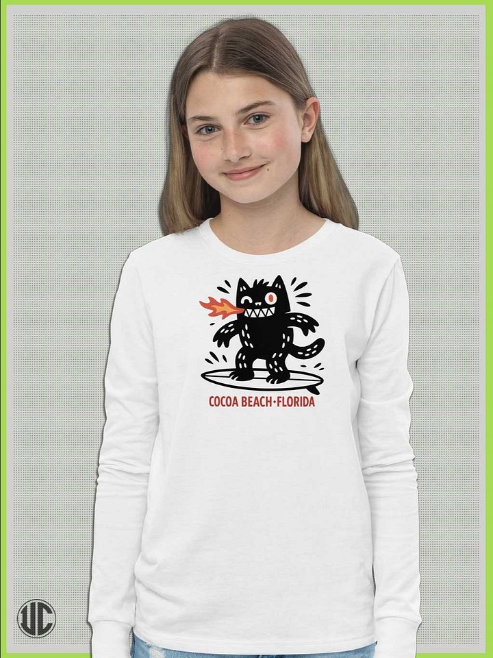Long Sleeve T-Shirt for Kids | Cocoa Beach | Surfer Long Sleeve T-Shirt product image (7)