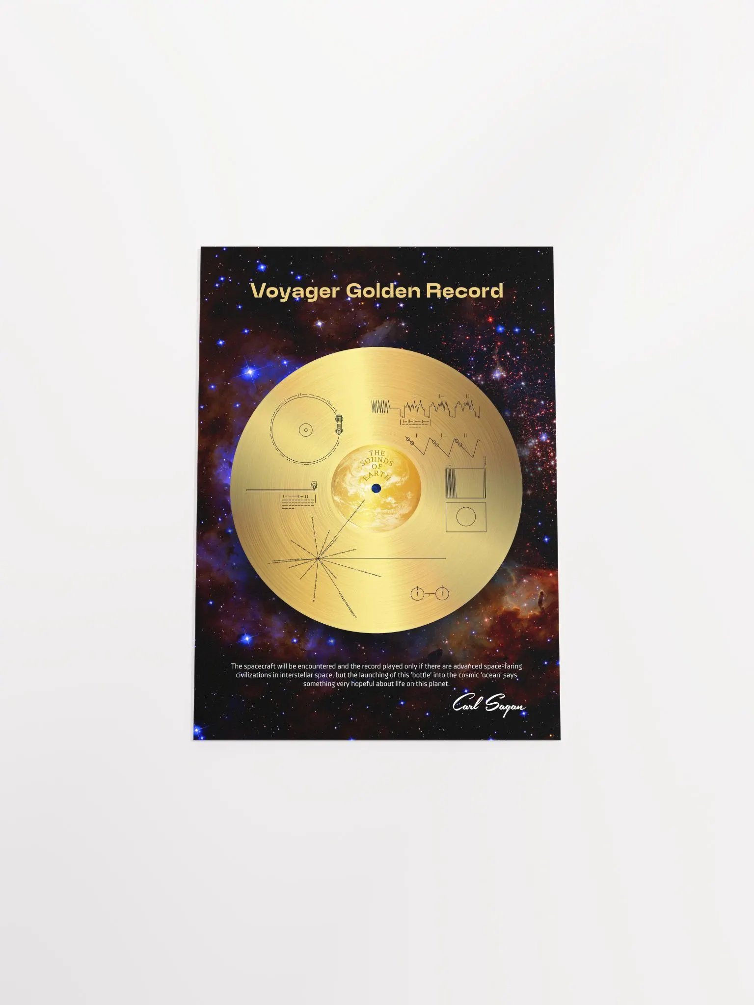 NASA Voyager 1 Golden Record — space poster, science print product image (8)