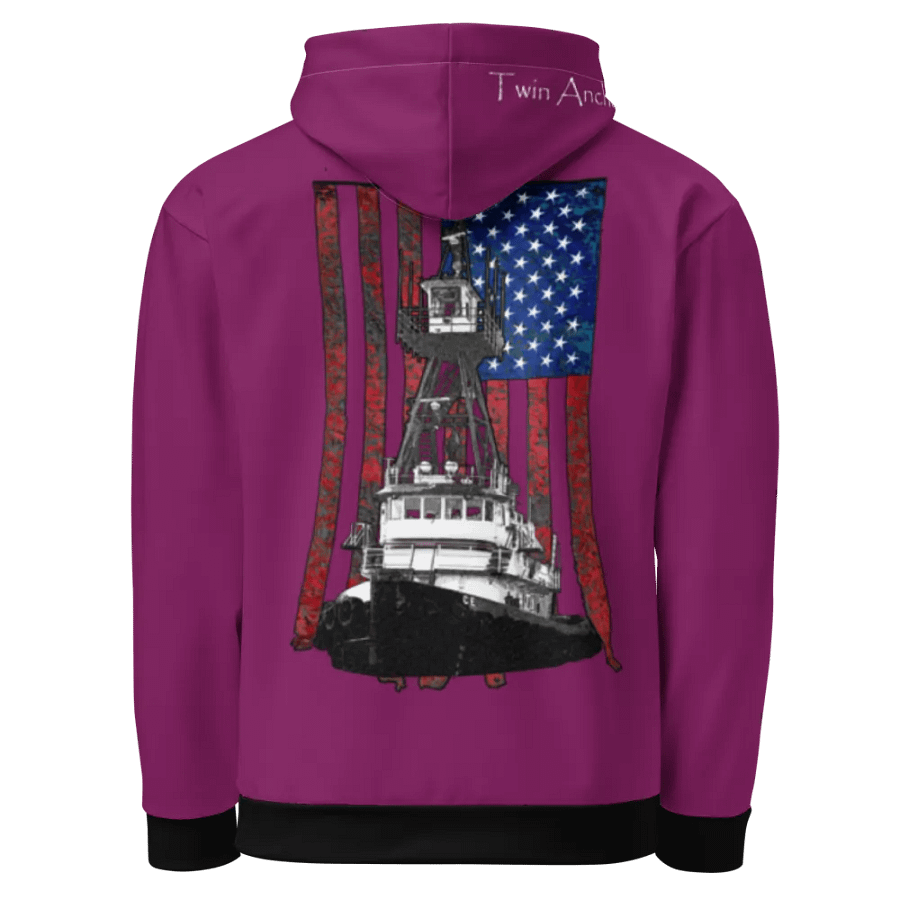 Eggplant Tug CE & CE Flage Hoodie product image (5)