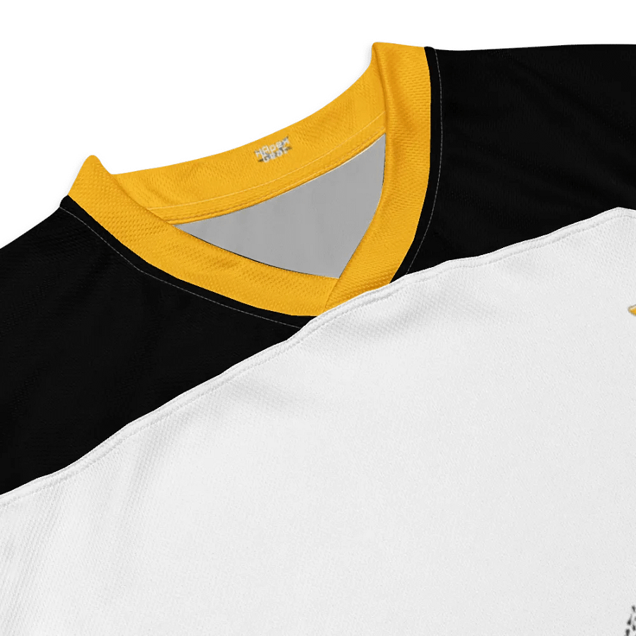 Recycled Hockey Fan Jersey - White - Black HApex Gear Black Logo product image (3)