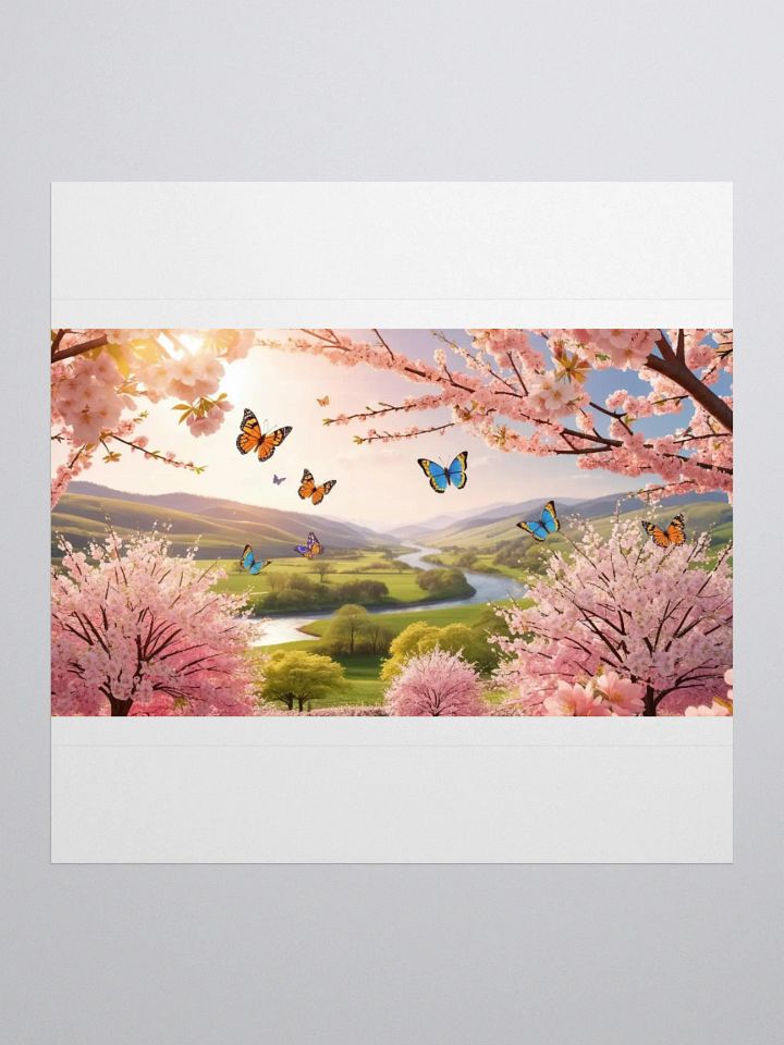 Butterfly Cherry Blossom Kiss Cut Stickers product image (1)