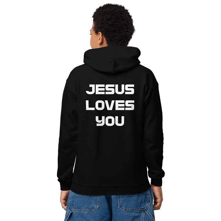 YHWH Kids Bold Faith Hoodie - "Jesus Loves You" product image (1)