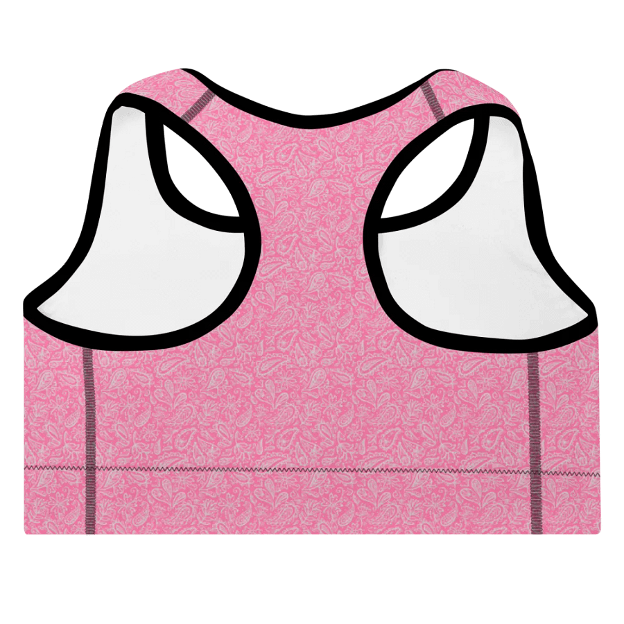 Pink All-Over Print Padded Sports Bra product image (7)