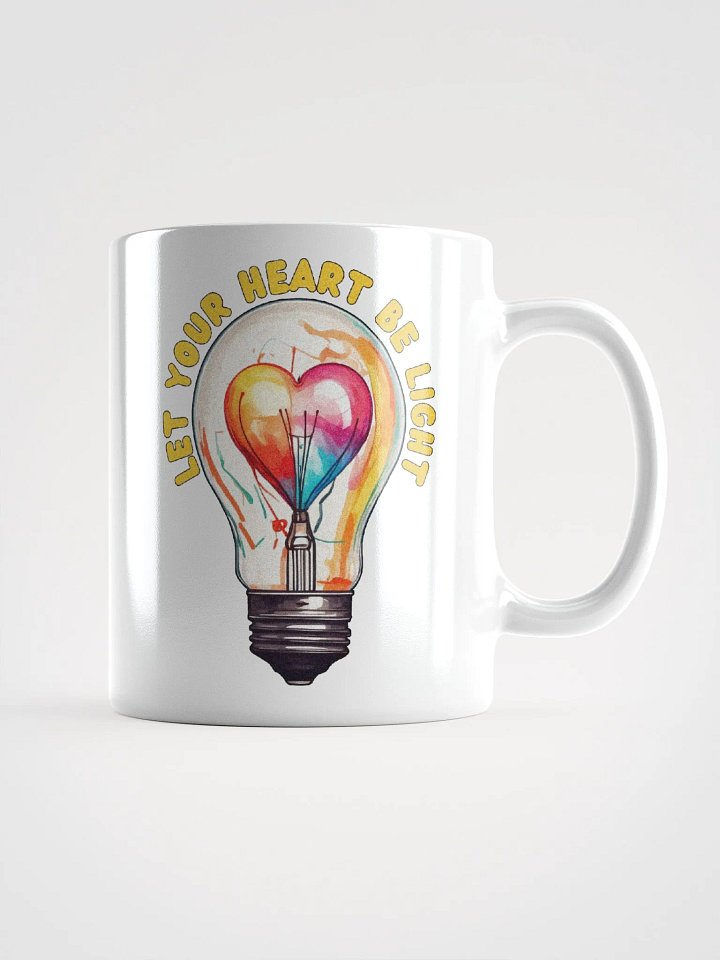 Reflective Bulbs Graphic | White Coffee Mug | Let Your Heart Be Light product image (2)