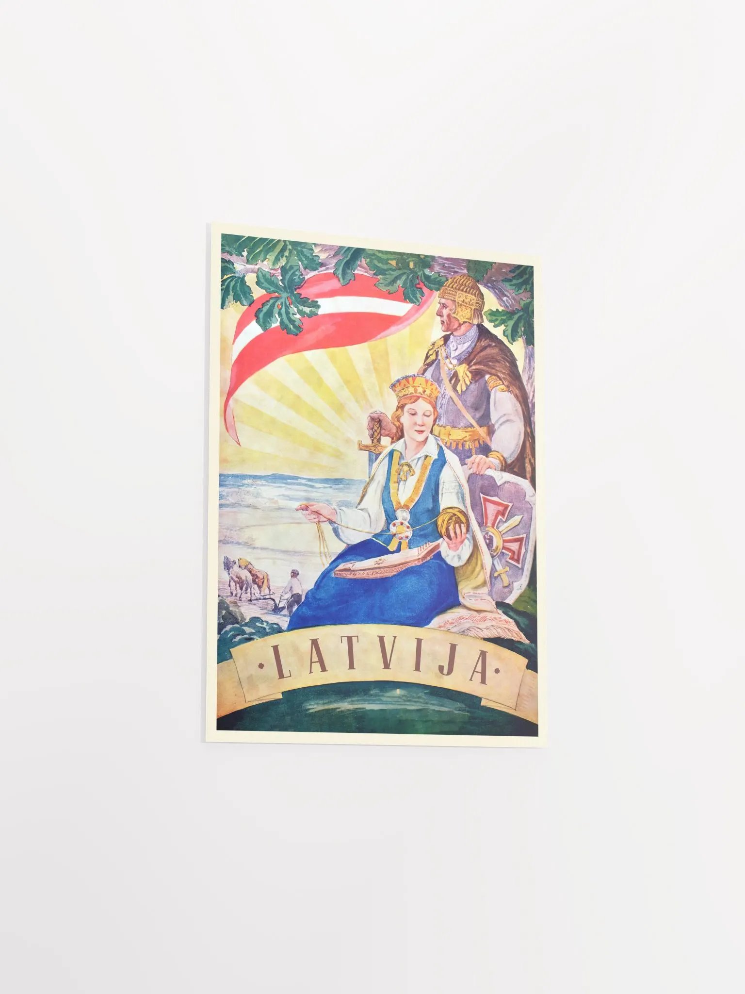 Latvia retro poster 1934 / Latvija 1934 — retro vintage travel poster, retro travel art, retro travel wall art product image (8)