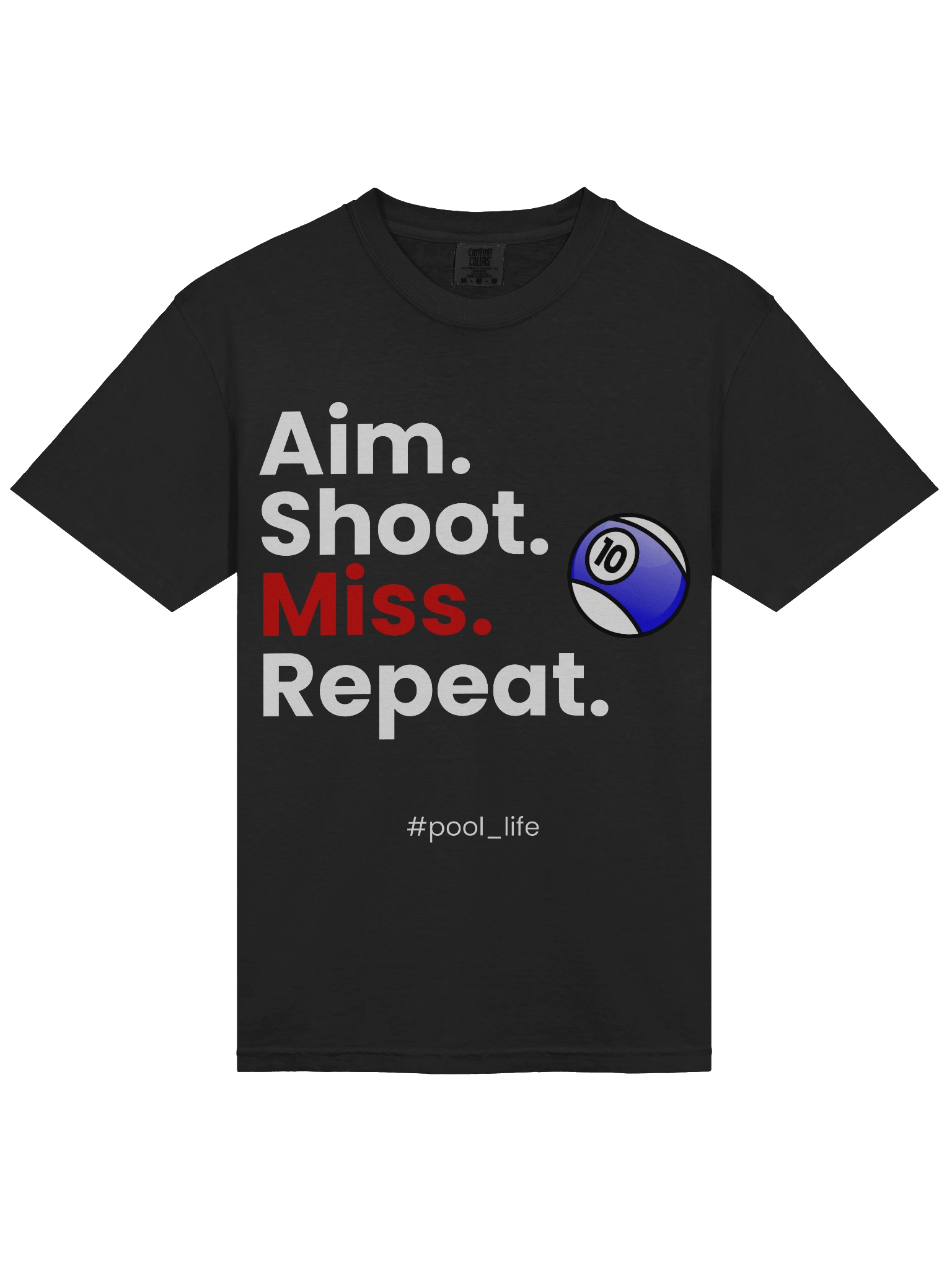 10-ball Pool Life T-shirt (Black) product image (1)