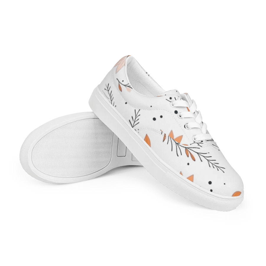 Blossom Charm -Women's Lace-Up Canvas Shoes product image (9)